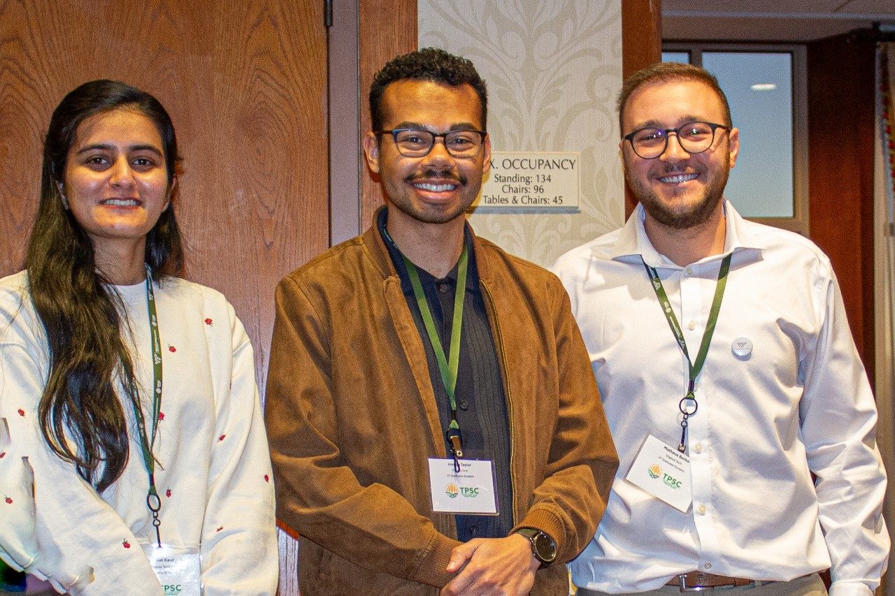 Winners of the oral presentations: Sehgeet Kaur (left), Joseph Taylor (center), Matheus Correa Borba (right)